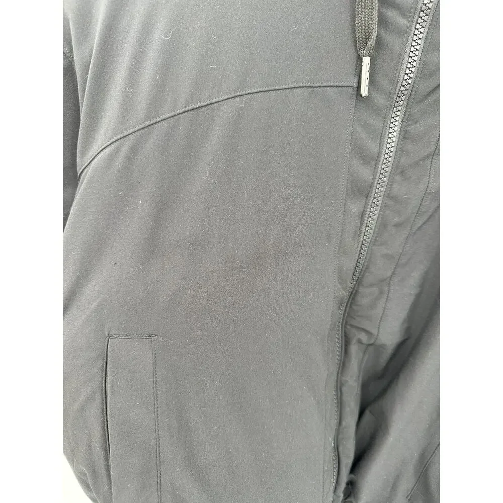 Lululemon Reversible Fleece Jacket‎ Women Size 8 Black Full Zip Sherpa Lined